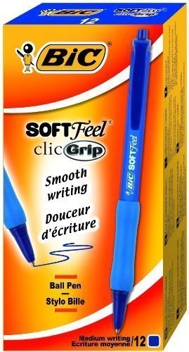 RETURNING PEN SOFT FEEL BLUE PACK OF 12 BIC 837398